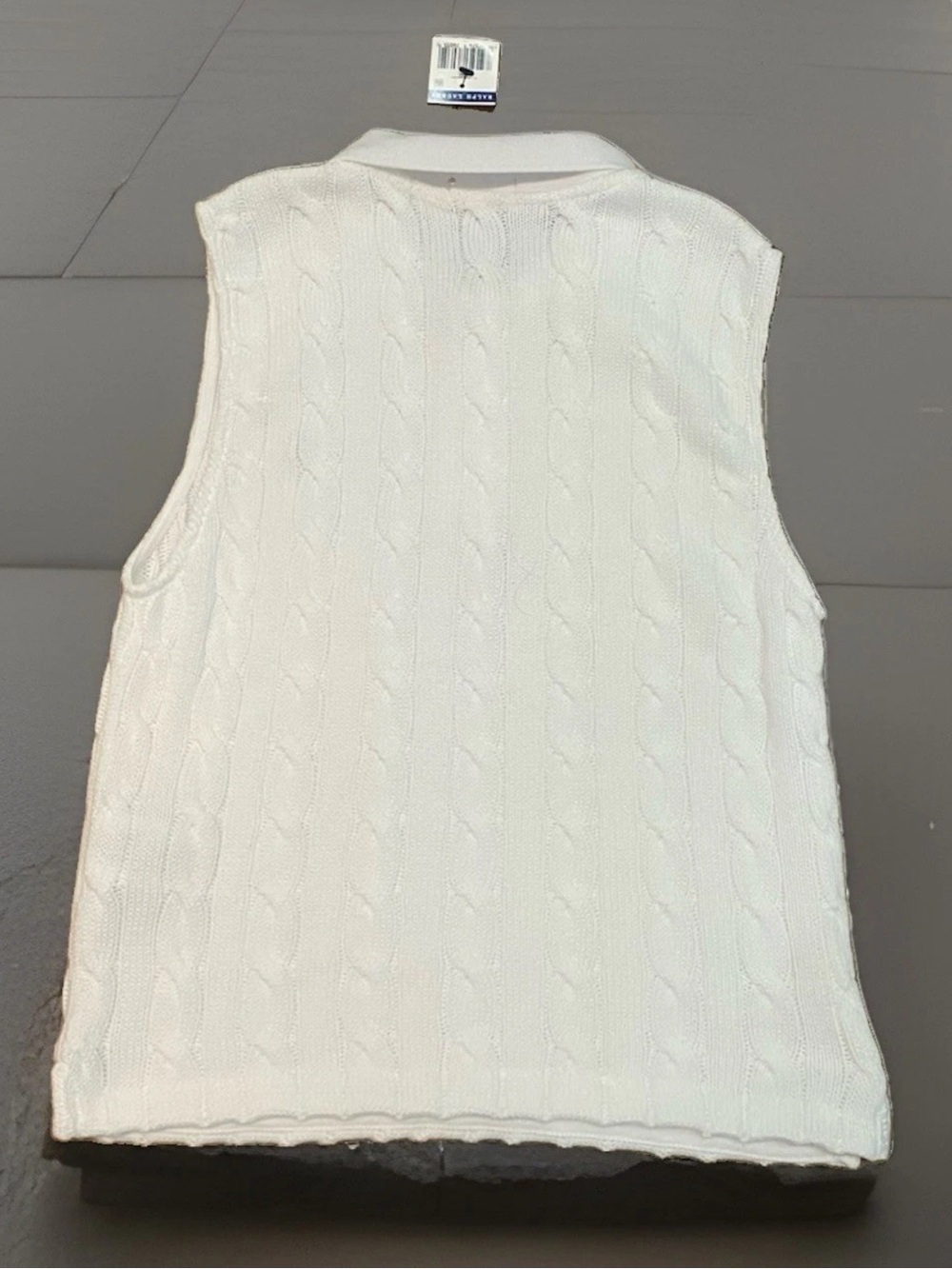 Polo Ralph Lauren Cable Knit Sleeveless Polo Shirt - Picture 3 of 8